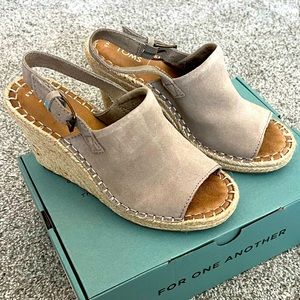 TOMS Monica Espadrille in Desert Taupe Suede